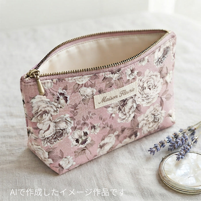 花柄 バラ キャンバス 生地 綿80% リネン20% 110cm幅