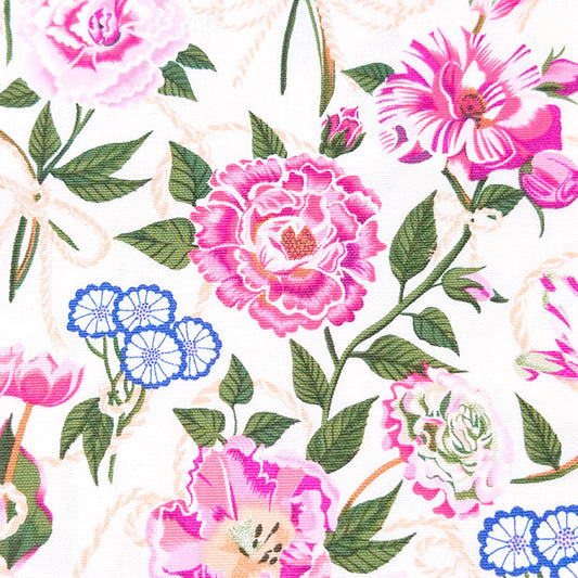Cath Kidston キャスキッドソン Rope floral ローズ柄 オックス 生地 綿100% 110cm幅