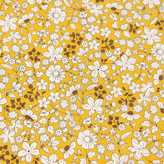 花柄 線画 繊細 小花 ナチュラル ブロード 生地 綿100% 110cm幅