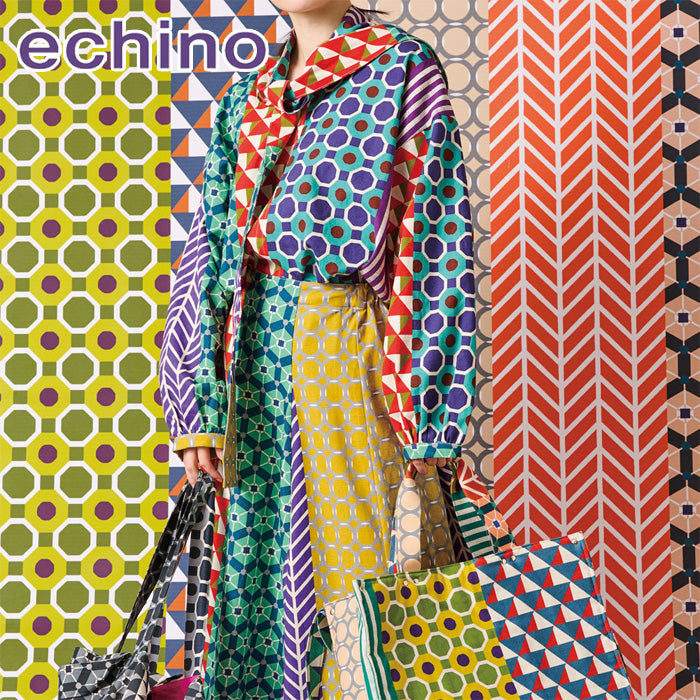 echino ~repe~ キャンバス 生地 綿80% 麻20% 110cm幅