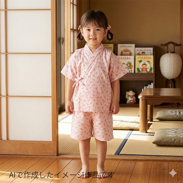 花柄 小花 可愛い リップル 生地 綿100% 110cm幅