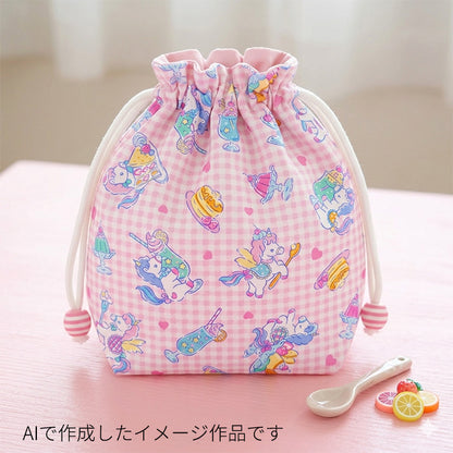 ユニコーン柄 チェック柄 ゆめかわ ハート オックス 生地 綿100％ 110cm幅