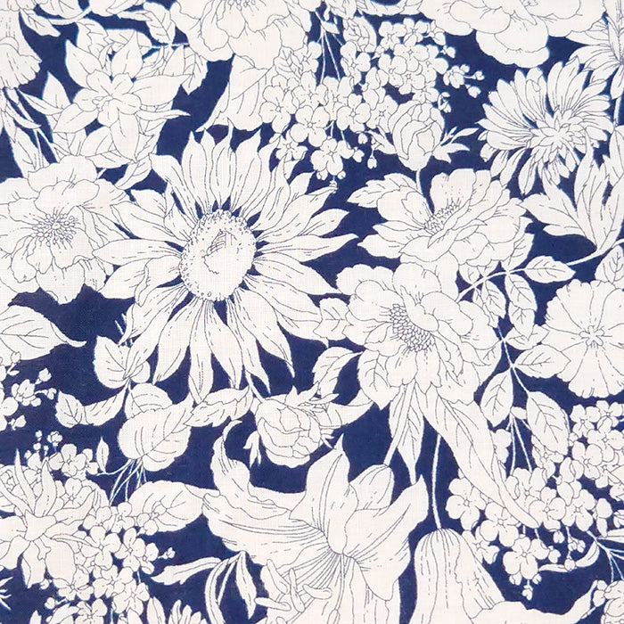 花柄 コスモス 線画 ローン 生地 布 綿100% 110cm幅