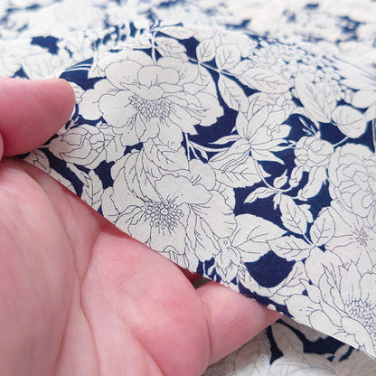 花柄 コスモス 線画 ローン 生地 布 綿100% 110cm幅
