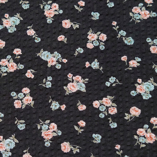 花柄 小花 可愛い リップル 生地 綿100％ 110cm幅