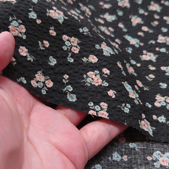花柄 小花 可愛い リップル 生地 綿100％ 110cm幅