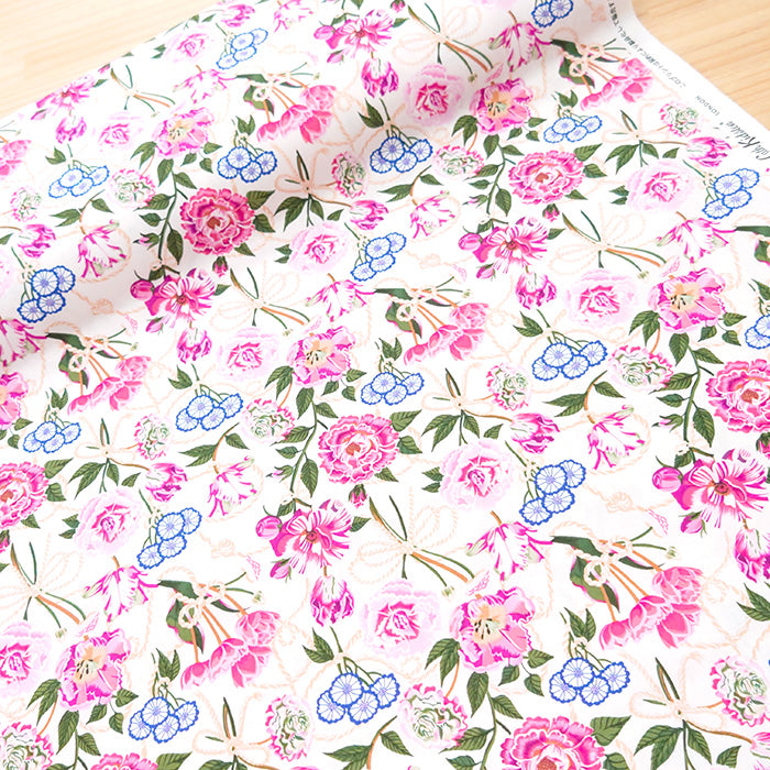 Cath Kidston キャスキッドソン Rope floral ローズ柄 オックス 生地 綿100％ 110cm幅