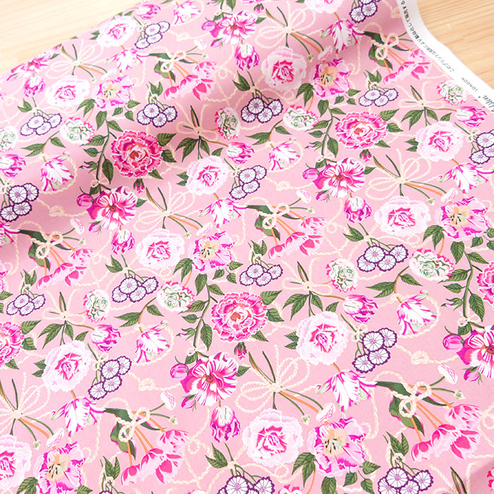 Cath Kidston キャスキッドソン Rope floral ローズ柄 オックス 生地 綿100％ 110cm幅