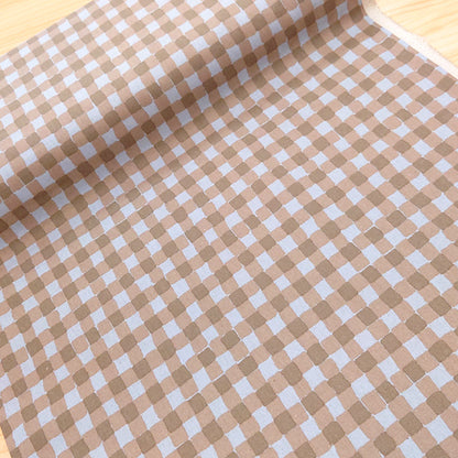 チェック柄 格子 キャンバス 生地 綿80％ 麻20％ 110cm幅