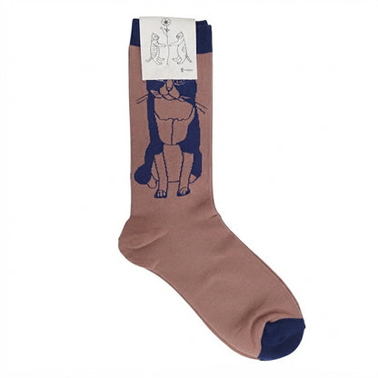 +HAyU fabric ハユ socks D:ハチワレNVY