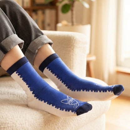 +HAyU fabric ハユ socks B:ネコBLU