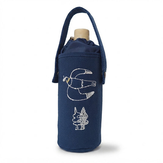 +HAyU fabric ハユ Bottle case ハト D ネイビー