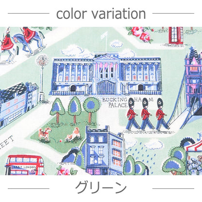 Cath Kidston キャスキッドソン London town ロンドンの街並み オックス 生地 綿100％ 110cm幅