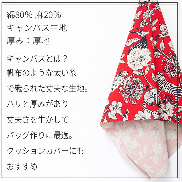 echino ～wonder～ キャンバス 生地 綿80％ 麻20％ 110cm幅