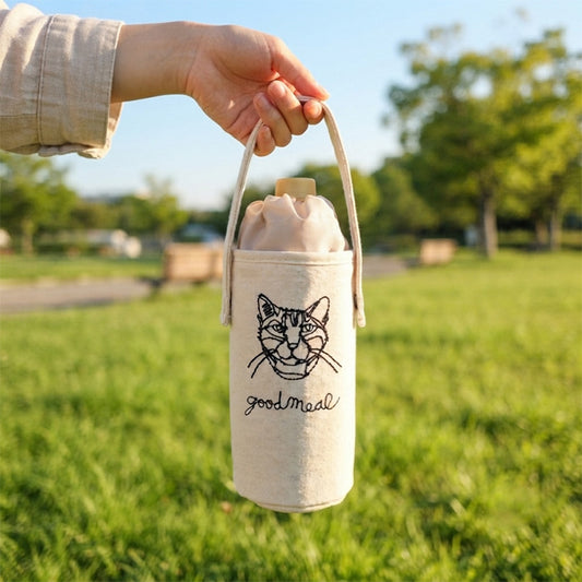 +HAyU fabric ハユ Bottle case ネコ A 生成