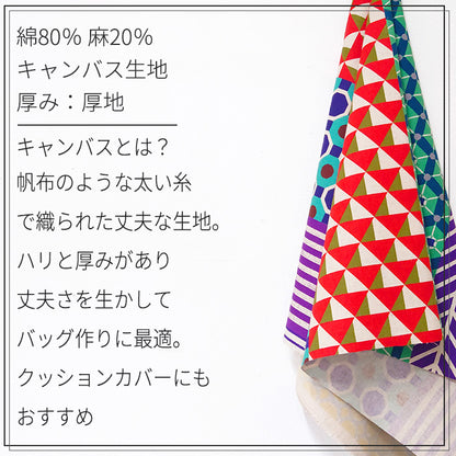 echino ～repe～ キャンバス 生地 綿80％ 麻20％ 110cm幅