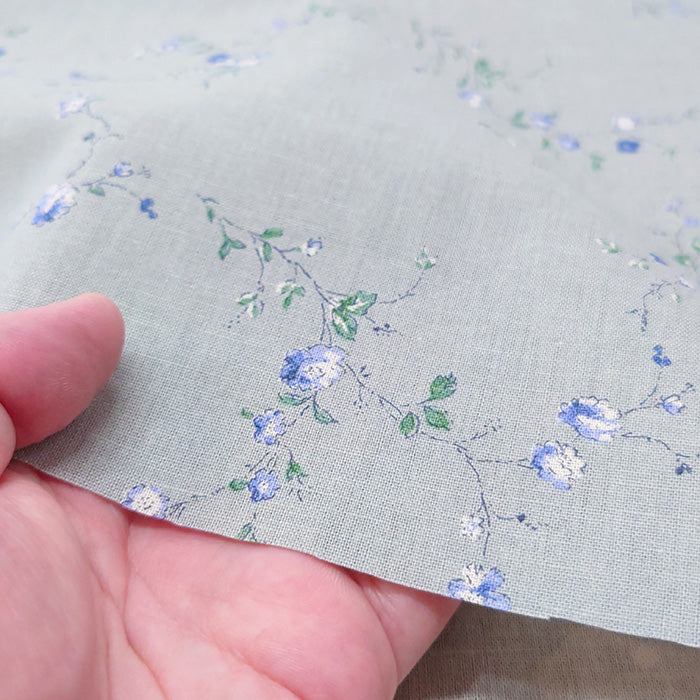 花柄 小花柄 上品 大人 綿麻シーチング 生地 綿85％ 麻15％ 110cm幅