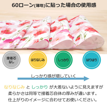 接着芯 接着布芯 片面接着 100cm幅～122cm幅 プレシオン らくはり 3タイプ