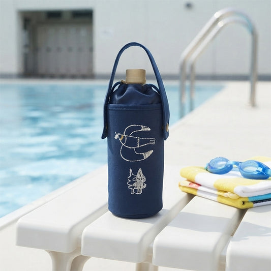 +HAyU fabric ハユ Bottle case ハト D ネイビー