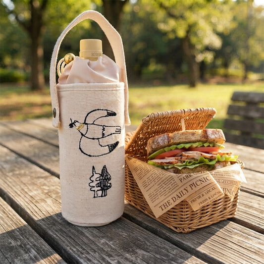 +HAyU fabric ハユ Bottle case ハト C 生成