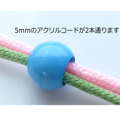 【 2個1組 】ループエンド 18mm 穴サイズ7mm プラスチック製 紐止め 巾着 お着替え袋 コップ入れ