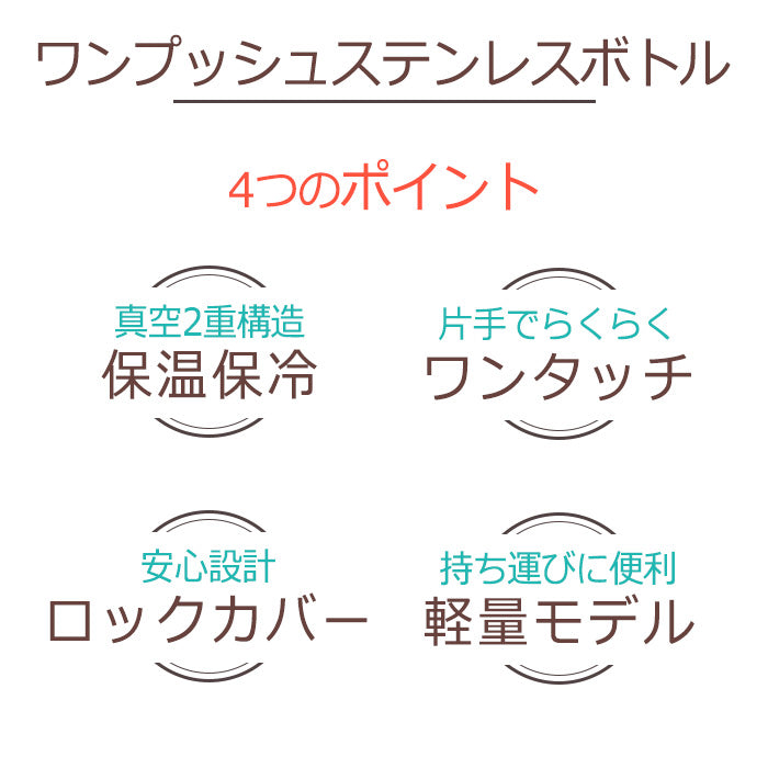 echino ～repe～ thermal tumbler ワンプッシュボトル 真空二重ボトル