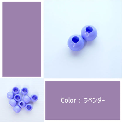 【 2個1組 】ループエンド 18mm 穴サイズ7mm プラスチック製 紐止め 巾着 お着替え袋 コップ入れ