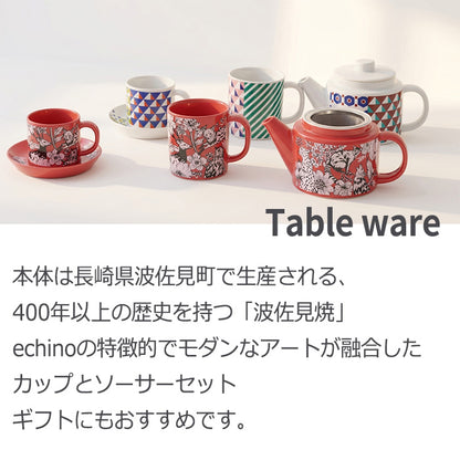 echino ～repe～  cup and saucer カップアンドソーサー 日本製