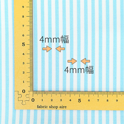 ストライプ 4mm オックス 全7色 綿100％ 生地幅110cm