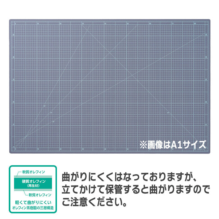 【 Clover 】 カッティングマット A1 A2 A3 A3W B5 折り畳み 大判 特大 方眼 角度メモリ 布 日本製